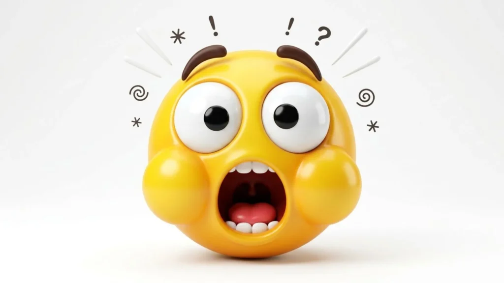 Goofy Shocked Emoji Mean