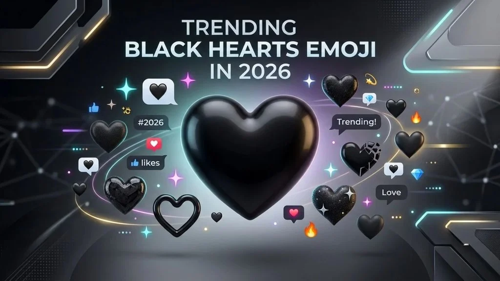 Trending Black Hearts Emoji in 2026
